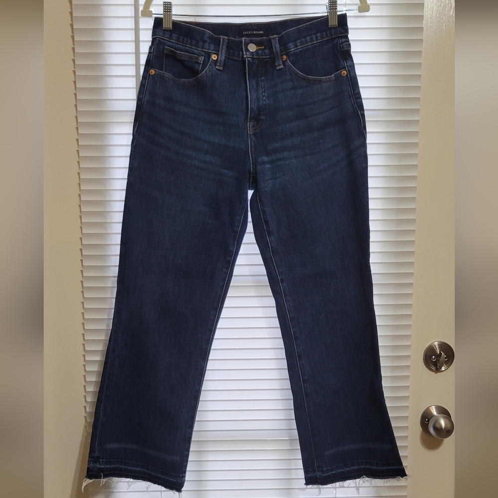Women's Lucky Cropped Mid Rise Mini Boot Jeans